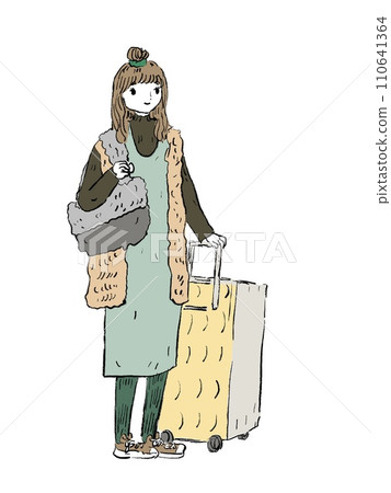 女孩旅遊度假 110641364