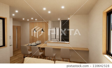 stylish dining kitchen 110642328