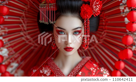 geisha, geiko, kimono 110642411