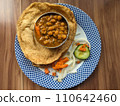 Homemade traditional chole bhature in Indian style 110642460