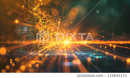 futuristic light radiation 110643215