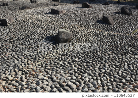 park, pond, stone park, pond, stone 110643527