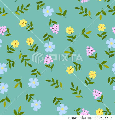 Seamless pattern with color flowers Seamless pattern with color flowers 110643682