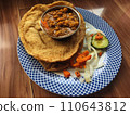 Homemade Indian Style Egg Rolls With Salad on top as filling Side View 110643812