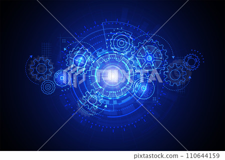 Abstract gear wheel mechanism background. Machine technology. Vector illustration Abstract gear wheel mechanism background. Machine technology. Vector illustration 110644159