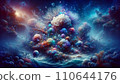 充滿詭異神秘氣氛的珊瑚礁 110644176