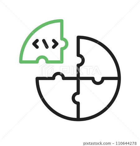 Piece of Code icon vector image. 110644278