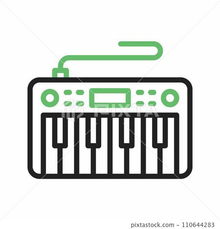 Piano Keyboard icon vector image. 110644283