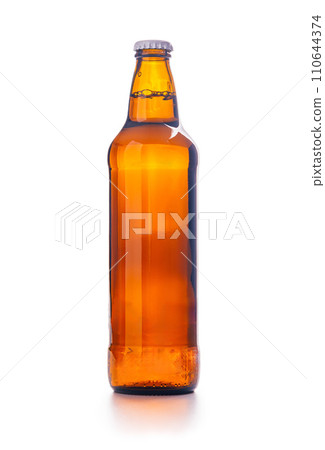 Bottle of beer isolated on white background. 110644374