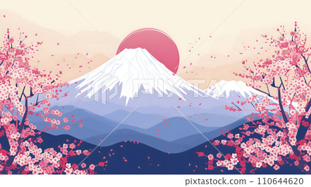 Upside down Fuji Illustration of Mt. Fuji (AI generated image) Upside down Fuji Illustration of Mt. Fuji (AI generated image) 110644620
