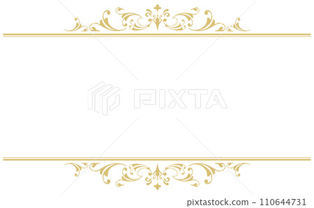 框架頂部和底部有精緻的金色裝飾 框架頂部和底部有精緻的金色裝飾 110644731