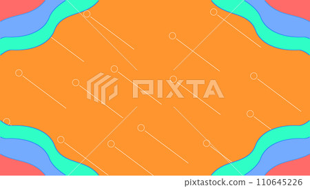 Graphic material for title background [orange background] 110645226