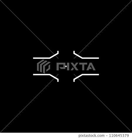 HUD futuristic aim, cyberpunk target 110645379