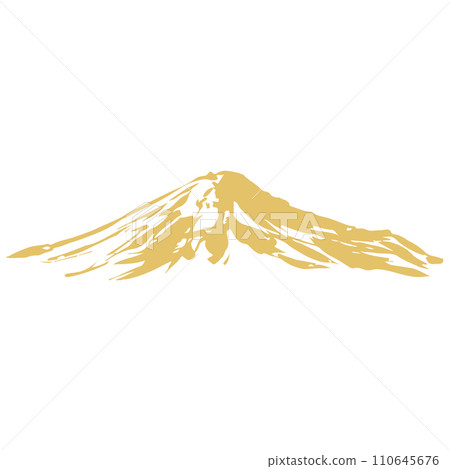 Golden mountain and cloud illustration material vector 110645676