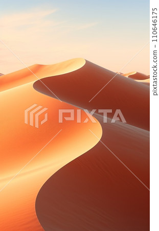 sand wave is blown from one spot in the dunes of namibia sand 110646175