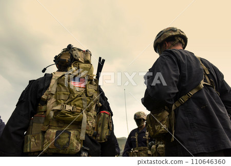 US soldiers equipment. US army. US military uniform. US troops. US soldiers equipment. US army. US military uniform. US troops. 110646360