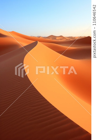 sand wave is blown from one spot in the dunes of namibia sand 110646542