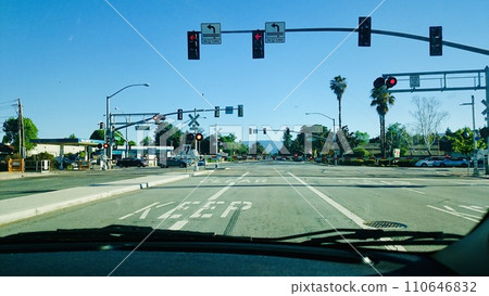 American railroad crossings and signals, Sunnyvale, California 110646832