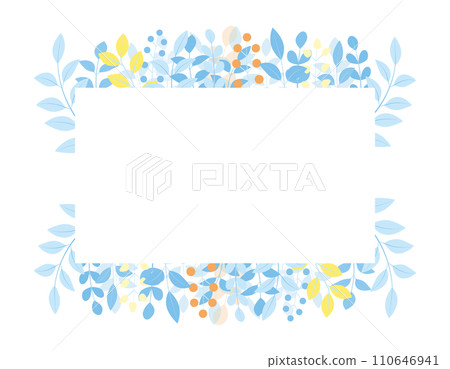 彩色淺藍色植物生長的向量框架材料 110646941