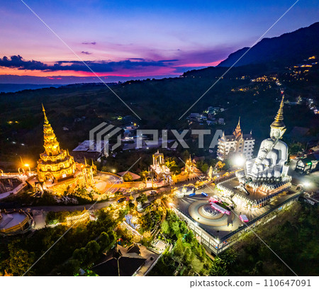 Aerial view of Wat Phra That Pha Sorn Kaew temple in Phetchabun, Thailand Aerial view of Wat Phra That Pha Sorn Kaew temple in Phetchabun, Thailand 110647091