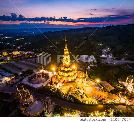 Aerial view of Wat Phra That Pha Sorn Kaew temple in Phetchabun, Thailand 110647094