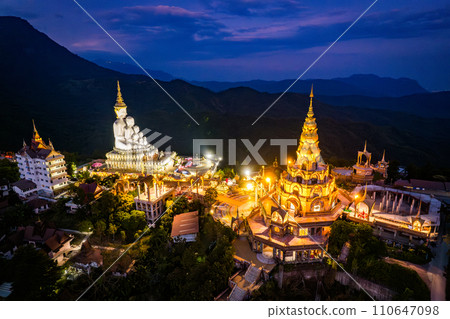 Aerial view of Wat Phra That Pha Sorn Kaew temple in Phetchabun, Thailand 110647098