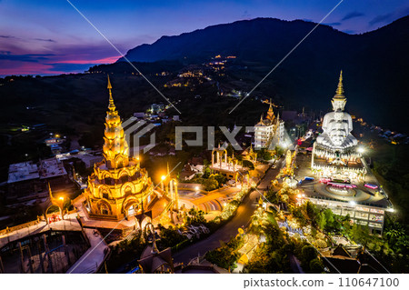 Aerial view of Wat Phra That Pha Sorn Kaew temple in Phetchabun, Thailand Aerial view of Wat Phra That Pha Sorn Kaew temple in Phetchabun, Thailand 110647100