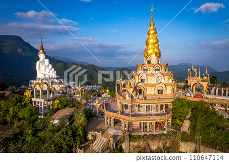 Aerial view of Wat Phra That Pha Sorn Kaew temple in Phetchabun, Thailand 110647114