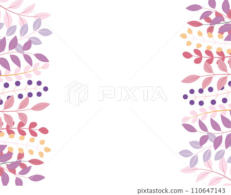 帶有煙熏粉紅色植物的向量框架材料 帶有煙熏粉紅色植物的向量框架材料 110647143