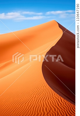 sand wave is blown from one spot in the dunes of namibia sand 110647190