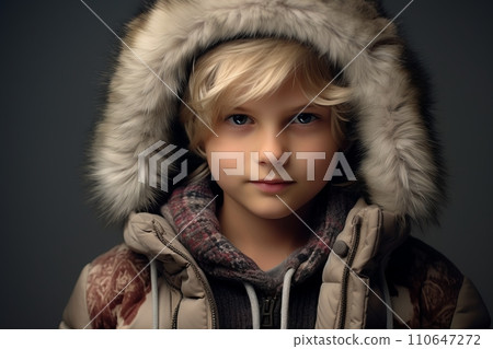 Portrait of a beautiful young girl in winter clothes. Winter fashion Portrait of a beautiful young girl in winter clothes. Winter fashion 110647272