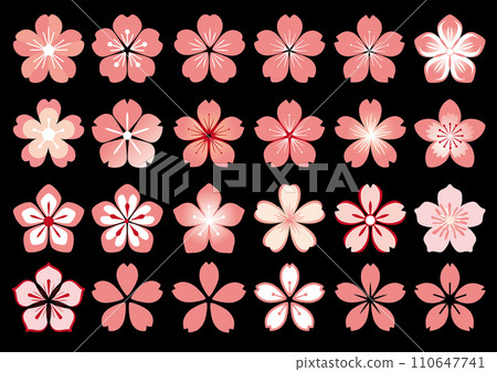 春天櫻花標誌標誌素材集 110647741