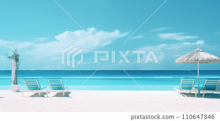 on the beach at an oceanfront resort on the beach at an oceanfront resort 110647846