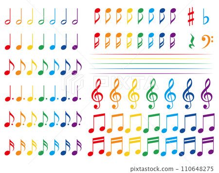 musical notes rainbow musical notes rainbow 110648275