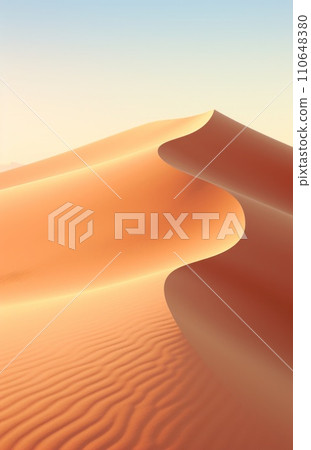 sand wave is blown from one spot in the dunes of namibia sand 110648380