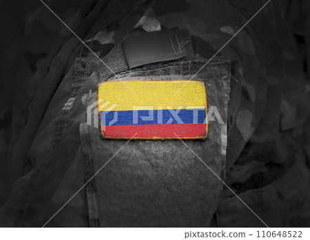 Flag of Colombia on military uniform (collage) Flag of Colombia on military uniform (collage) 110648522