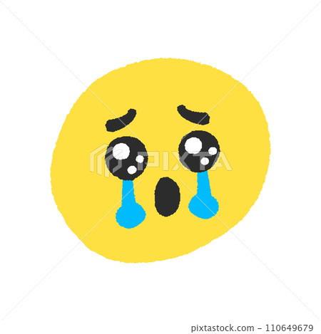 含淚的Emoji表情-簡單可愛的手繪含淚哭臉設計素材 含淚的Emoji表情-簡單可愛的手繪含淚哭臉設計素材 110649679