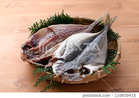 Sun-dried horse mackerel opening 110650418