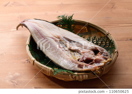Opened mackerel mackerel, dried overnight Opened mackerel mackerel, dried overnight 110650625