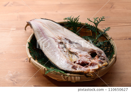 Opened mackerel mackerel, dried overnight Opened mackerel mackerel, dried overnight 110650627