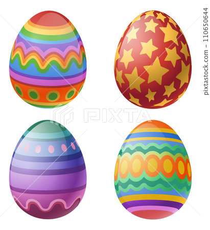 Easter Eggs Chocolate Egg Cartoon Drawing 110650644