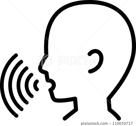 一個人發出聲音的變形插圖 一個人發出聲音的變形插圖 110650717