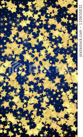 Magic stars vector overlay. Gold stars scattered around randomly, falling down, floating. Chaotic dreamy childish overlay template. Vector magic overlay on dark blue background. Magic stars vector overlay. Gold stars scattered around randomly, falling down, floating. Chaotic dreamy childish overlay template. Vector magic overlay on dark blue background. 110650832