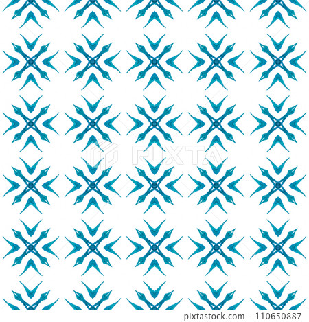 Tropical seamless pattern. Blue pleasing boho chic summer design. Textile ready decent print, swimwear fabric, wallpaper, wrapping. Hand drawn tropical seamless border. Tropical seamless pattern. Blue pleasing boho chic summer design. Textile ready decent print, swimwear fabric, wallpaper, wrapping. Hand drawn tropical seamless border. 110650887