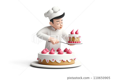 糕點師傅製作蛋糕 糕點師傅製作蛋糕 110650905