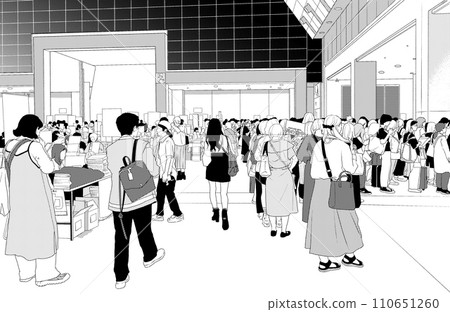 漫畫風格的鋼筆畫插圖遊樂設施_銷售場地 漫畫風格的鋼筆畫插圖遊樂設施_銷售場地 110651260