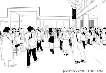 漫畫風格的鋼筆畫插圖遊樂設施_銷售場地 漫畫風格的鋼筆畫插圖遊樂設施_銷售場地 110651261