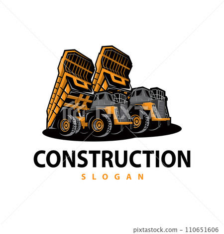 Truck logo heavy vehicle mining truck transportation design vector illustration template Truck logo heavy vehicle mining truck transportation design vector illustration template 110651606