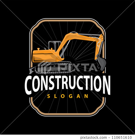 Truck logo heavy vehicle mining truck transportation design vector illustration template 110651610
