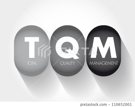 TQM Total Quality Management  - describes a management approach to long-term success through customer satisfaction, acronym text concept background 110652001